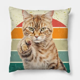 Cat i want you pointing style Pillow