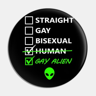 Gay Alien Pin
