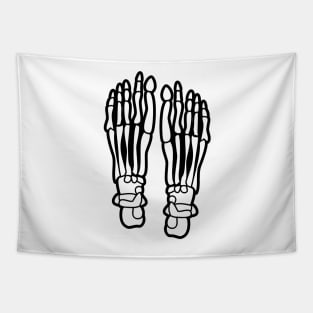 Skeleton Feet Tapestry