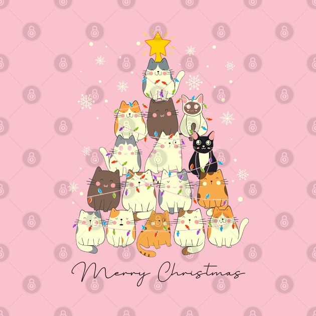 Pets Tree  Merry Christmas by CasualTeesOfFashion