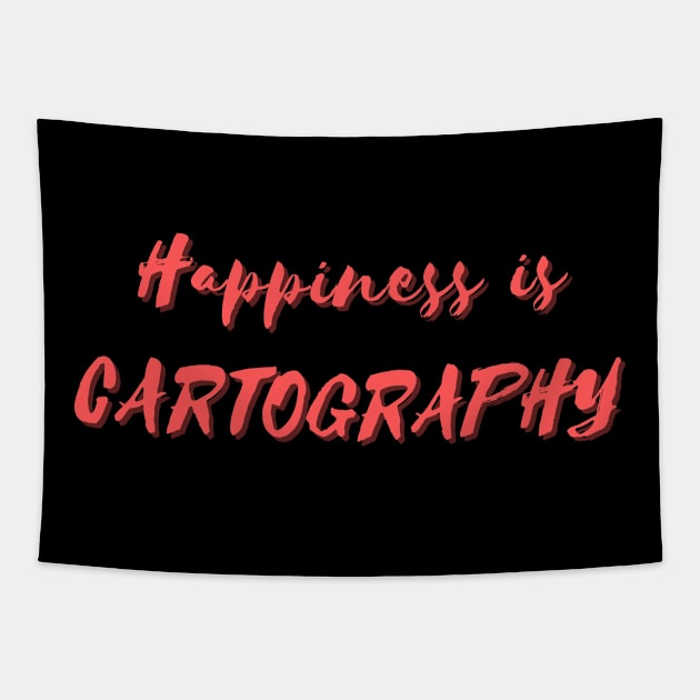 Happiness is Cartography Tapestry by Eat Sleep Repeat