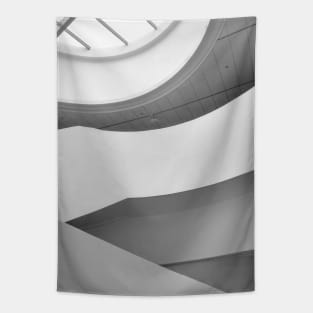 Abstract Geometric Architecture Monochrome Photography Tapestry