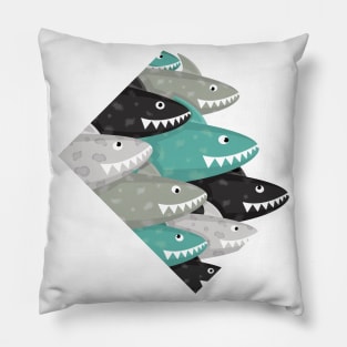 Interesting sharks 2 Pillow