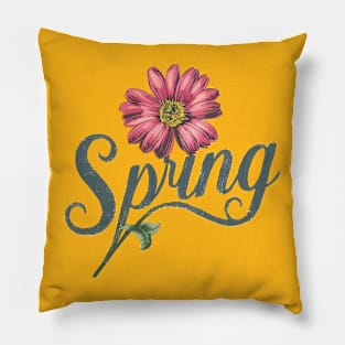 Spring Flowers Bloom Floral First day of Spring Pillow