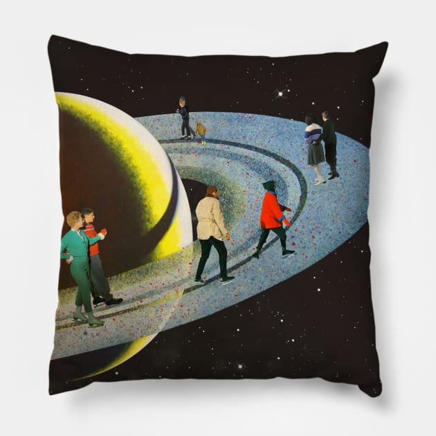 Saturn Rink Pillow by Vertigo Artography