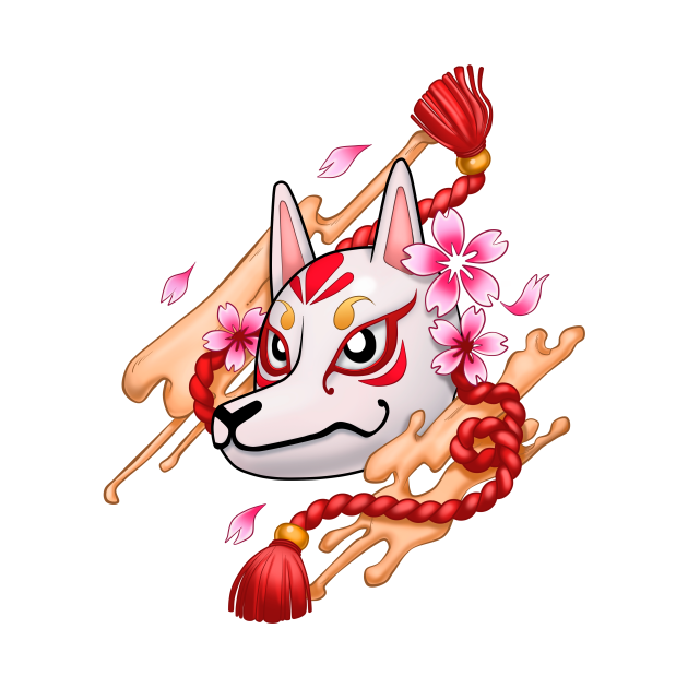 Kitsune Mask - Kitsune - T-Shirt | TeePublic