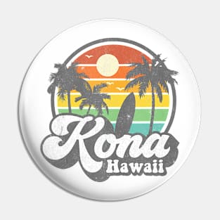 Vintage Kona Beach Hawaii Surf Hawaiian Surfing 70's Gift Pin