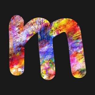 Letter m Lower Case Alphabet m Colorful Gift T-Shirt