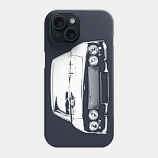 Jensen Interceptor 1960s British classic car monoblock white Phone Case