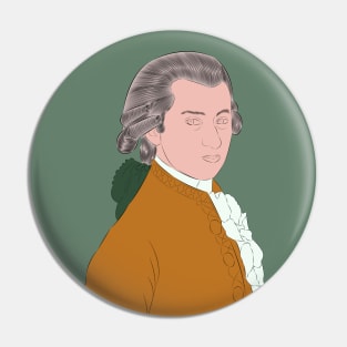 Wolfgang Amadeus Mozart - Portrait Pin