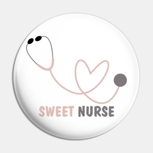 Pink Heart Stethoscope Magnet for sweet nurses Pin