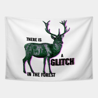 Gliched Deer Tapestry