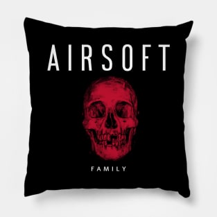 Airsoft Family - Red Skull Pillow