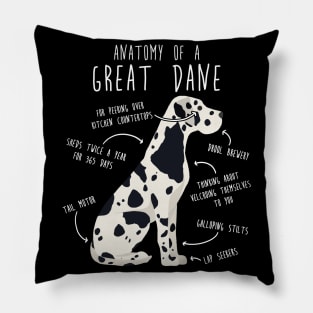 Harlequin Great Dane Dog Anatomy Pillow