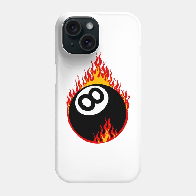 Flaming 8 ball Phone Case by Juliet & Gin