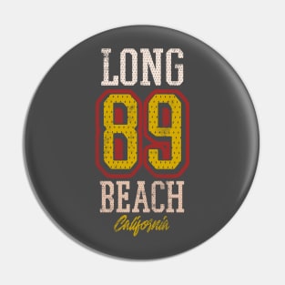 Long Beach California sports football lettering jersey 89 Pin