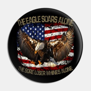 The Eagle soars alone USA Pin