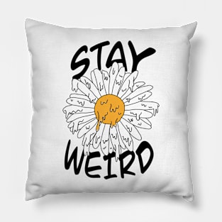 Drippy Grime Art Melting Daisy Pattern Pillow