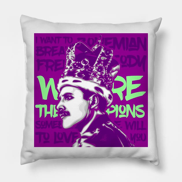 Freddie Mercury Pillow by HarunElibol