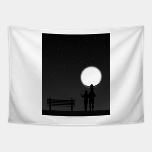 MOON BEHOLDING Tapestry