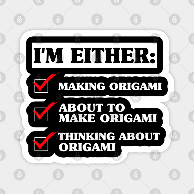 Funny Origami Lover Magnet by White Martian