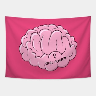 Girl Power Brain Tapestry