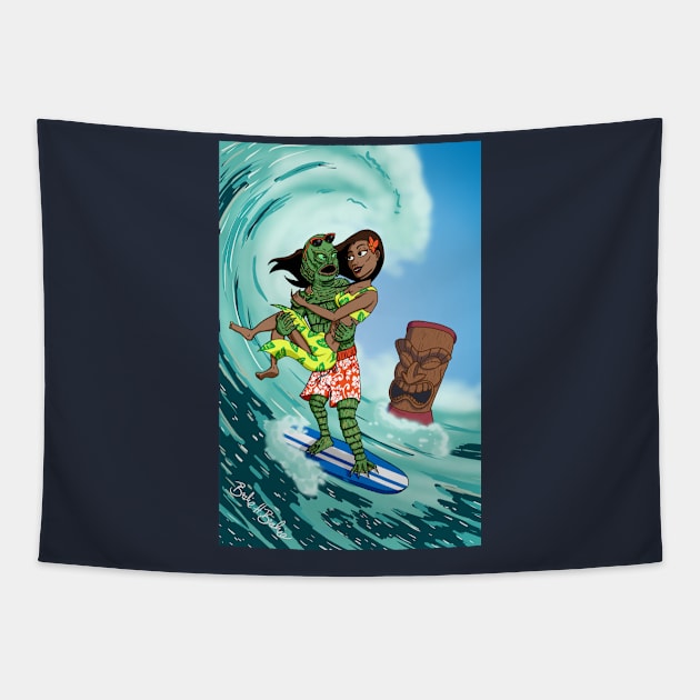 Bye Bye, Black Lagoon Tapestry by brodiehbrockie