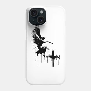 Floating Angel Creating a Castle in the Sky Phone Case