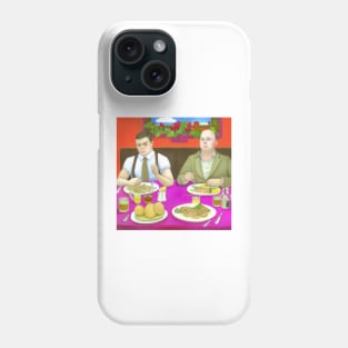 British Queer Couple Having Dinner Phone Case