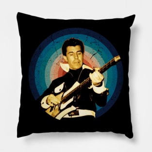 Vintage Vibe Virtuoso Wray's Retro Reverberation in Fashion Pillow