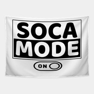 Soca Mode On - Main Brand Design in Black and White - Soca Mode Tapestry
