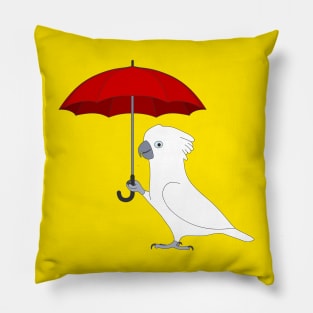 Umbrella Cockatoo With Umbrella Pillow