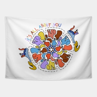 Doodle Art "it's all about you" Tapestry