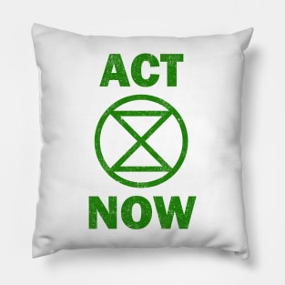 ACT NOW Extinction Rebellion Pillow