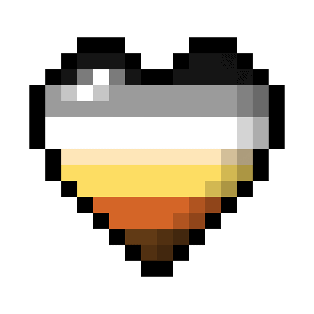 Bear Pixel Heart by LiveLoudGraphics