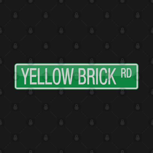 Yellow Brick Road Street Sign T-shirt by reapolo