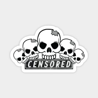 Censored Skulls Magnet