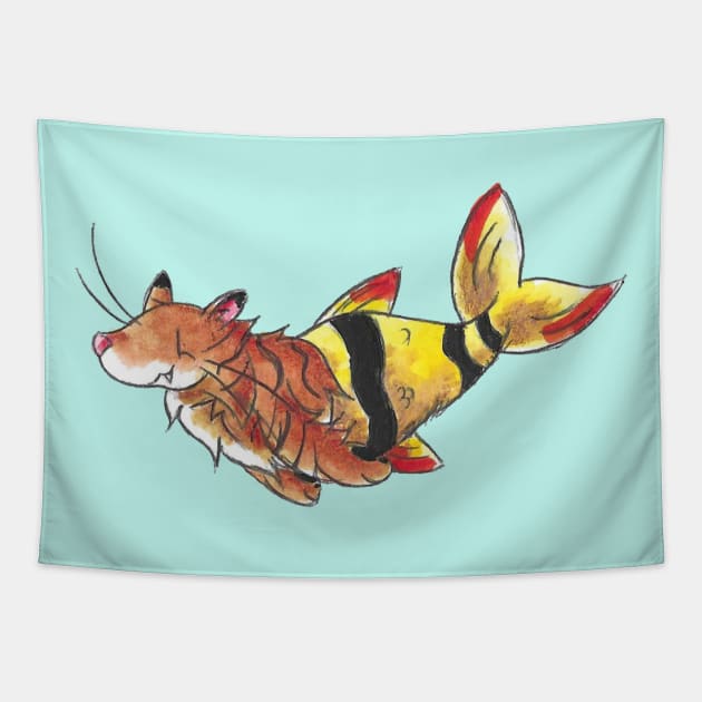 Tiger Barb Tapestry by KristenOKeefeArt