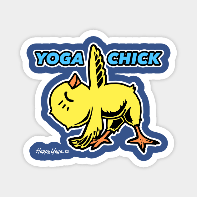 Yoga Chick |  Color Design w/ White Logo Magnet by ConstellationPublishing
