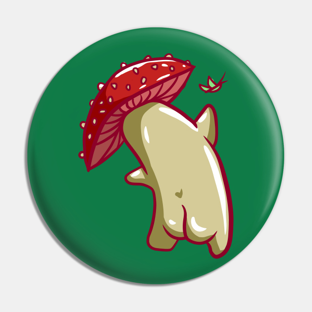 Cute Mushroom Cartoon Character with Butterfly - Mushroom Art - Pin | TeePublic Cute Mushroom Cartoon Character with Butterfly - Mushroom Art - Pin | TeePublic