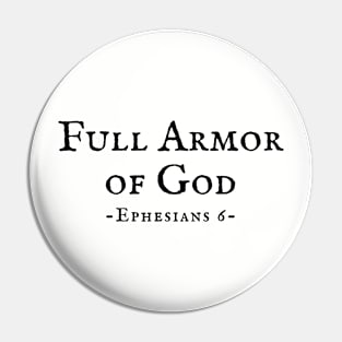 Full Armor of God Bible Quote Pin