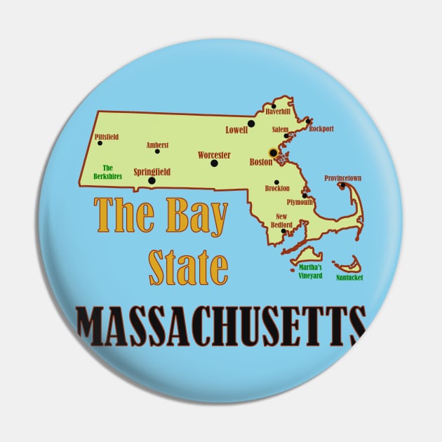 Massachusetts Map Pin by Pr0metheus