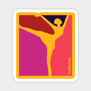 balleria multi-color design for ballet dancers Magnet