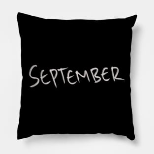 Hand Drawn September Month Pillow