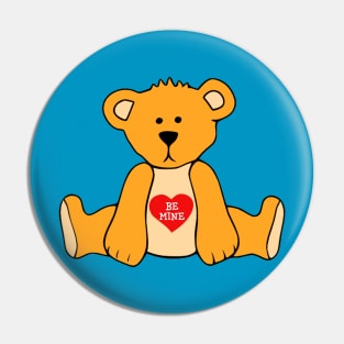 Valentine Teddy Bear Be Mine Pin