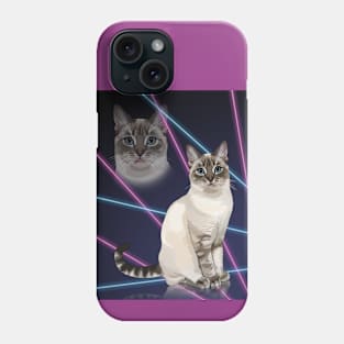 Funny 80s School Portrait Style with Cat Blep Phone Case