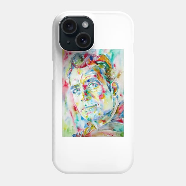 JACK KEROUAC watercolor portrait .1 Phone Case by lautir