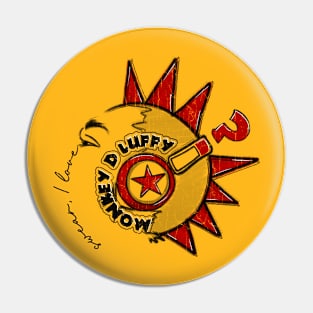 I Love Monkey D Luffy 2Tone Pin