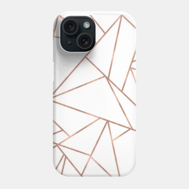 white and gold Phone Case by PREMIUMSHOP