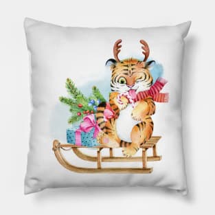 New Year Symbol 2022- Tiger, Christmas Tiger Pillow